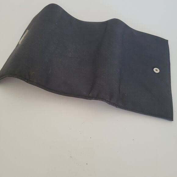 PRADA Tessuto Nero Black Leather Logo Plate Wallet Medium Envelope Medium Nylon - Picture 9 of 13